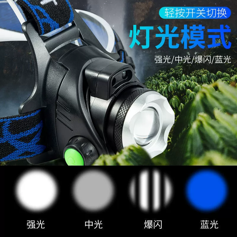 LED-фонарь, сверхяркий индукционный фонарь, шахтерская лампа для рыбалки