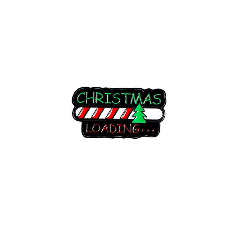 Broche de Navidad insignia de aleación caricatura adorable Santa Fe Navidad decoración de mochila escolar