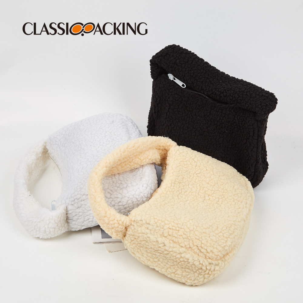 2022 Otoño e Invierno bolsa de felpa red rojo mismo estilo de gran capacidad portátil de Las Mujeres Bolsa de Felpa bolsa de lana de cordero axila