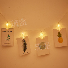 跨境LED夹子灯串照片夹彩灯电池盒带遥控背景墙装饰挂灯布置usb