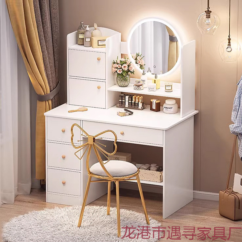 Dressing Table Bedroom Simple Modern Small Makeup Cabinet Integrated Small Apartment 2025 New Makeup Table Makeup Table