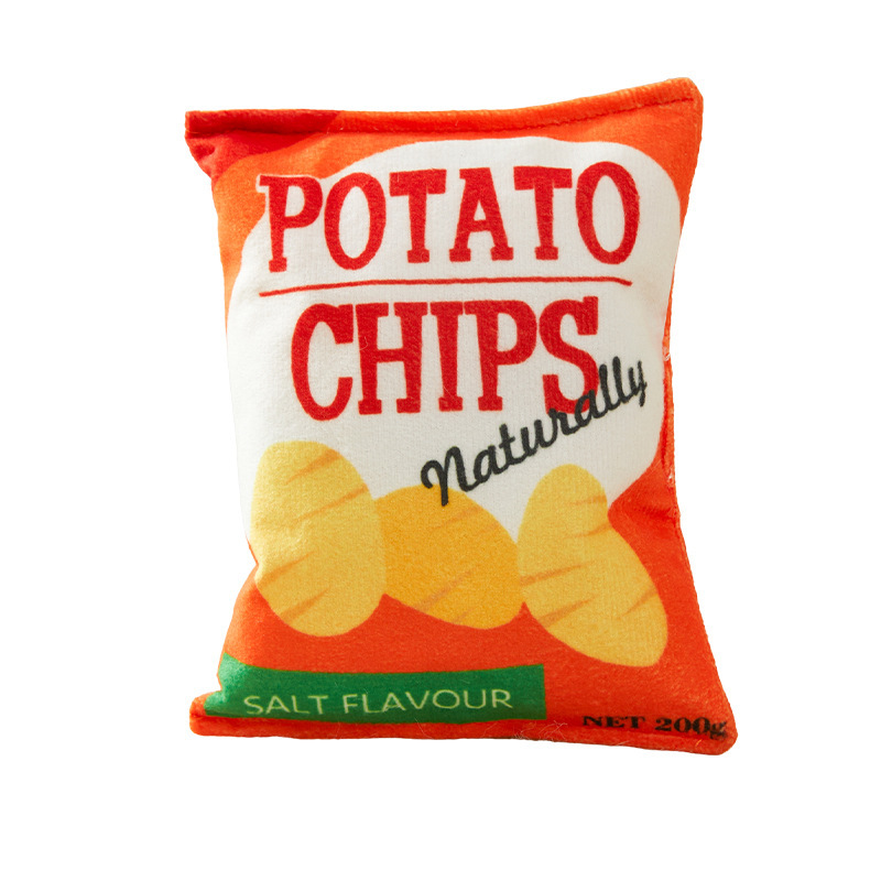 (2개) 애완 동물 소리 장난감 개 자기 안녕 장난감 애완 동물 시뮬레이션 감자 칩 중소 개 애완 동물 장난감 재고 도매