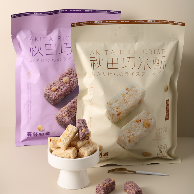 Tofu no Seika Akita Koshi Mochi Nuts and Peanuts Millet Crisps, a popular nostalgic casual snack for afternoon tea and desserts.