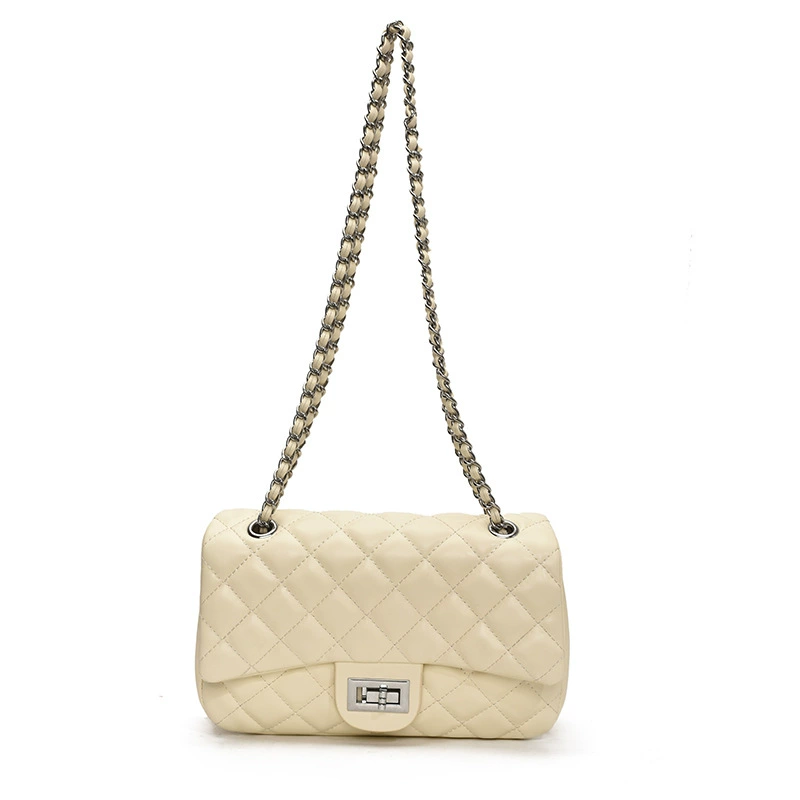One-Shoulder Diamond-Pattern Shoulder Bag, Quilted Summer Bag, Stylish High-Quality