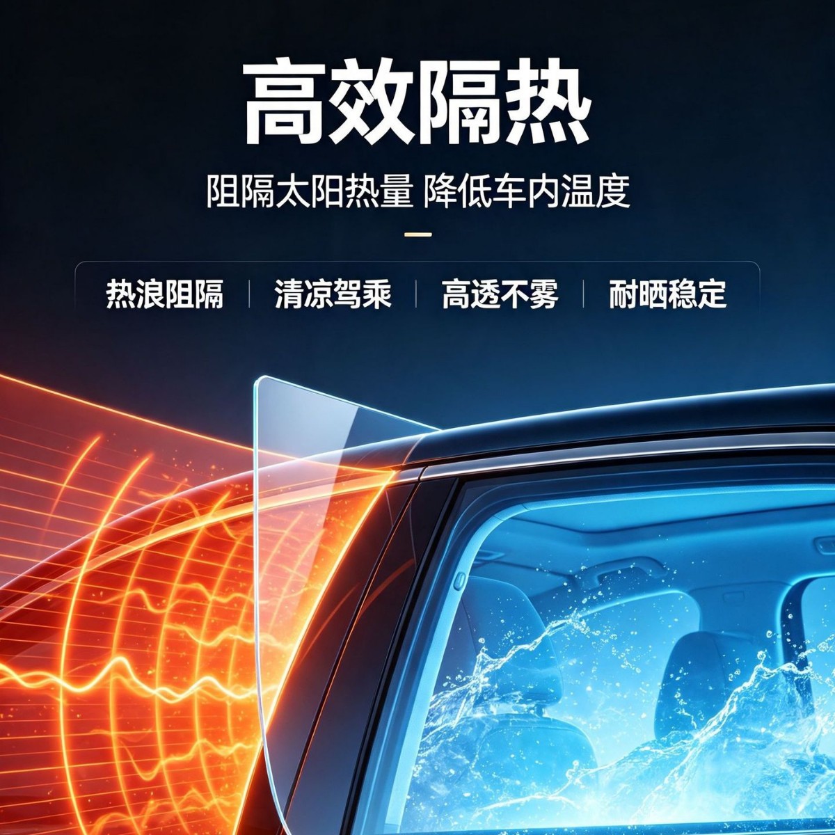 Factory wholesale nano-ceramic high-insulation glass film, explosion-proof film, ceramic high-insulation titanium nitride high-transparency insulation film