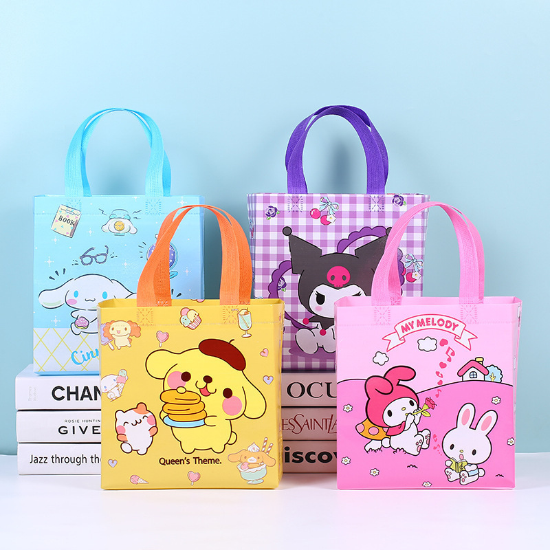 Cross-Border Cute Cartoon Non-Woven Shopping Bag Takeaway Packaging Bag 61St Birthday Gift Tote Bag for Children and Students