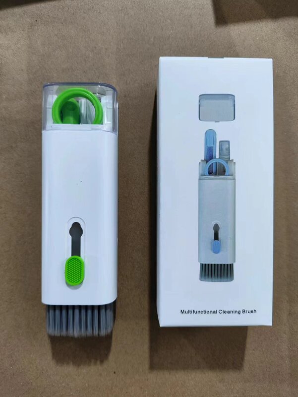 携帯型七合一多機能コンピューターキーボード洗浄ブラシセットbluetoothイヤホン洗浄除塵神器抜鍵器|undefined