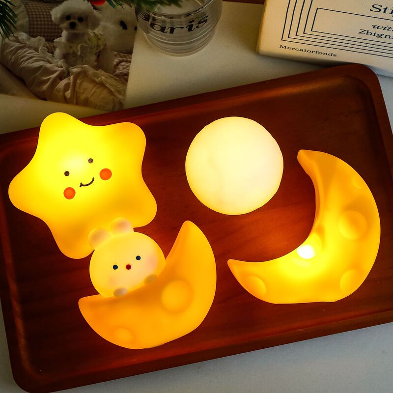 中秋节兔子小夜灯 可爱卡通led床头小台灯中秋夜市摆摊网红小礼品|undefined