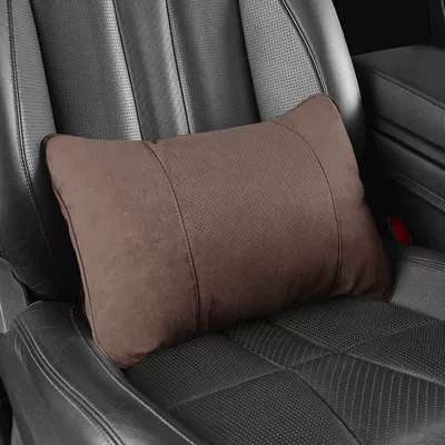 Pillow Waist — Headrest - upgraded-perforated-deerskin-velvet-skin-friendly-and-breathable-brown-single-pillow-standard