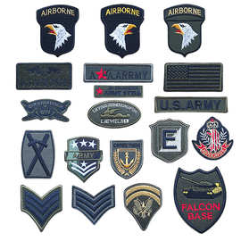 新款布贴军章刺绣精美卡通贴徽章衣服装饰贴可缝可烫魔术贴补丁