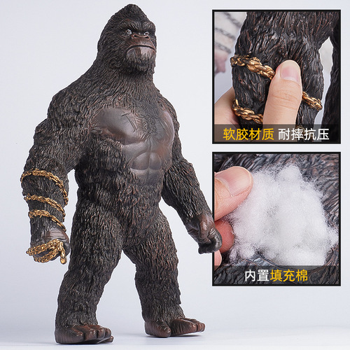 Big Genghis Khan vs. Monster King Action Figure Toy Movie Gorilla Model Doll Dinosaur Decorative Gift 