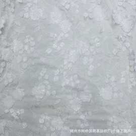 新品上架华丽暗纹网底亮片组成的花卉图案刺绣 现货供应 量大从优