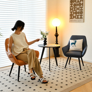 Single Sofa Chair Lazy Sofa Negotiation Table and Chair Nordic Leisure Computer Sofa Chair Simple Living Room Bedroom Balcony