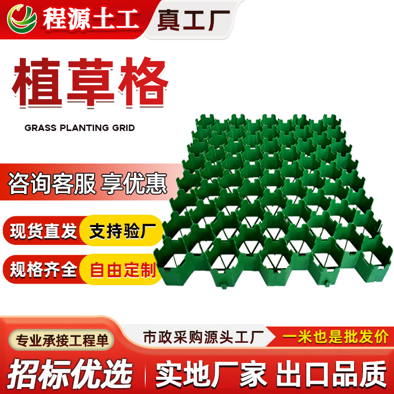消防通道停车位hdpe抗压草坪格园林绿化护坡加强塑料停车场植草格