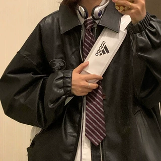 2026新款街头pu皮夹克秋冬复古款美式慵懒chic宽松黑色皮衣外套女