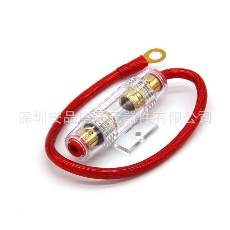 AGU10X38mm玻璃保险管汽车音响专用保险丝管状10A-100A全镀金32V