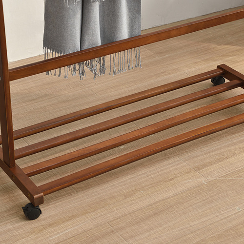 Jiayi solid wood floor-standing clothes rack simple bedroom clothes hanger creative coat rack factory direct sale