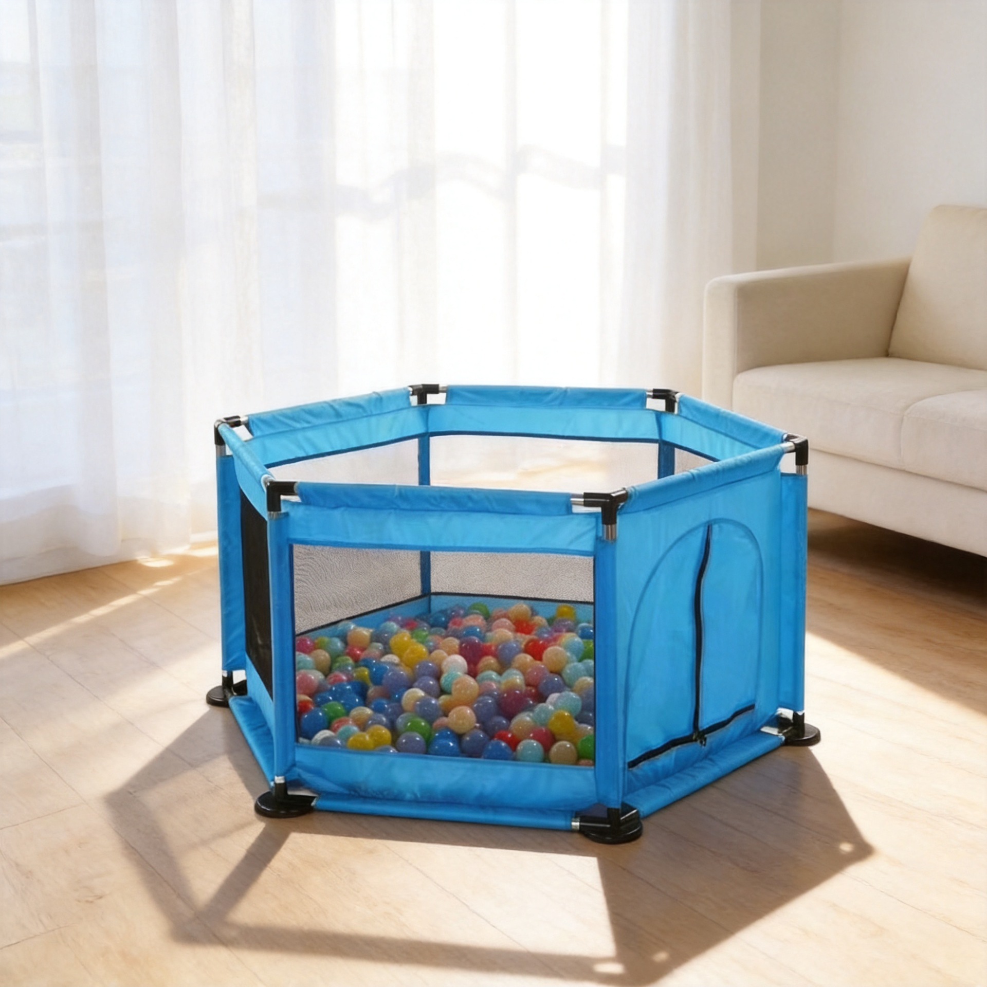 Corralito de Juegos de Metal para Interior y Gateo de Bebés