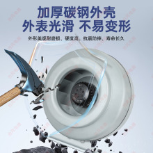 GDF圆形管道风机工业低噪声厨房强力离心排气扇管道输送风机