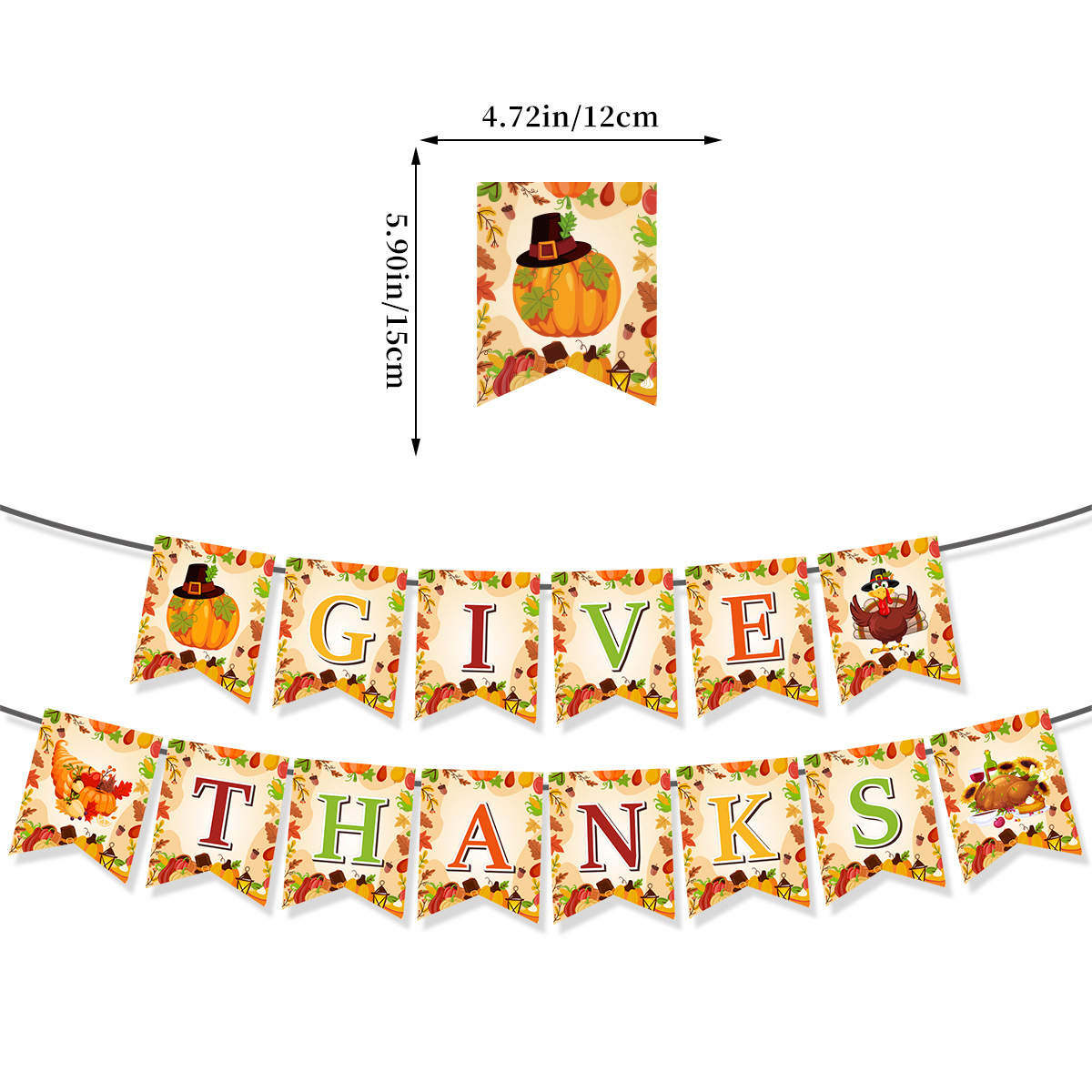 感恩节丰收拉旗尺寸