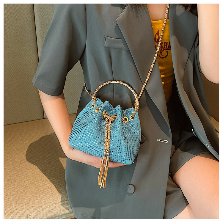 270g Weight Polyester Lining Material Sewing Thread Fashion Element String Closure Type Single Shoulder Strap Strap Type Evening Bag Bags Type Party, Shopping Occasion Pu Leather Material Solid Color Pattern All Seasons Season Women's Gender Streetwear Style Bucket Shape Medium Size Women's Medium Pu Leather Solid Color Streetwear Sewing Thread Bucket String Evening Bag 17