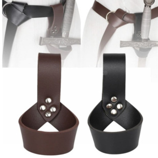 Cross-border same style in stock medieval belt sword holder sheath sword sheath belt role play props Knight leather ring