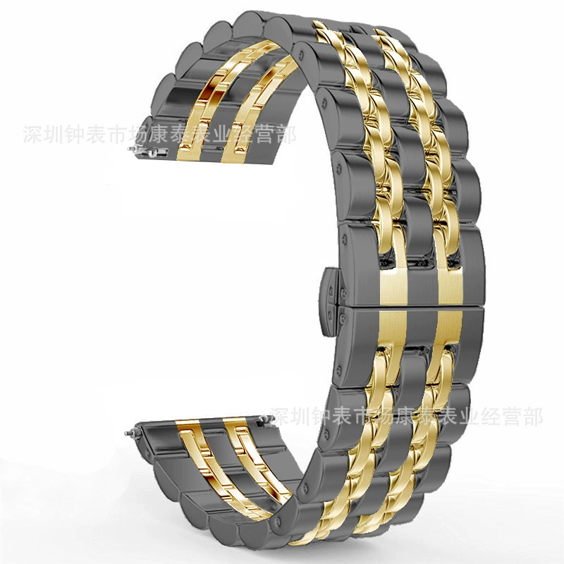 Подходит для Samsung Watch Galaxy Watch7/6/5 Huawei GT4 Seven-бусина нержавеющая сталь с металлом умные часы