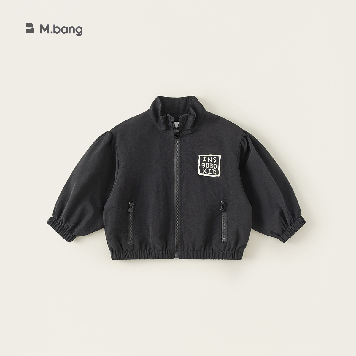 Youbao ropa para niños chaqueta suelta para niños primavera nueva chaqueta de cuello alto con estampado de letras de todo fósforo para niñas coreanas