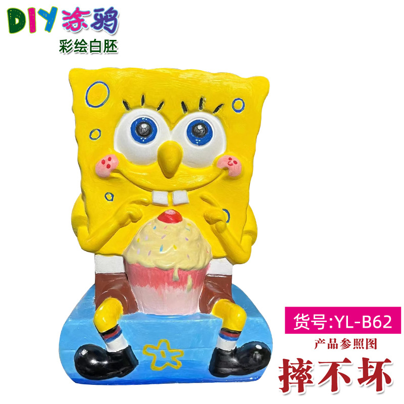 Gran vinilo yeso muñeca embrión blanco al por mayor puntada alcancía gran puntada artesanal DIY colorear blanco