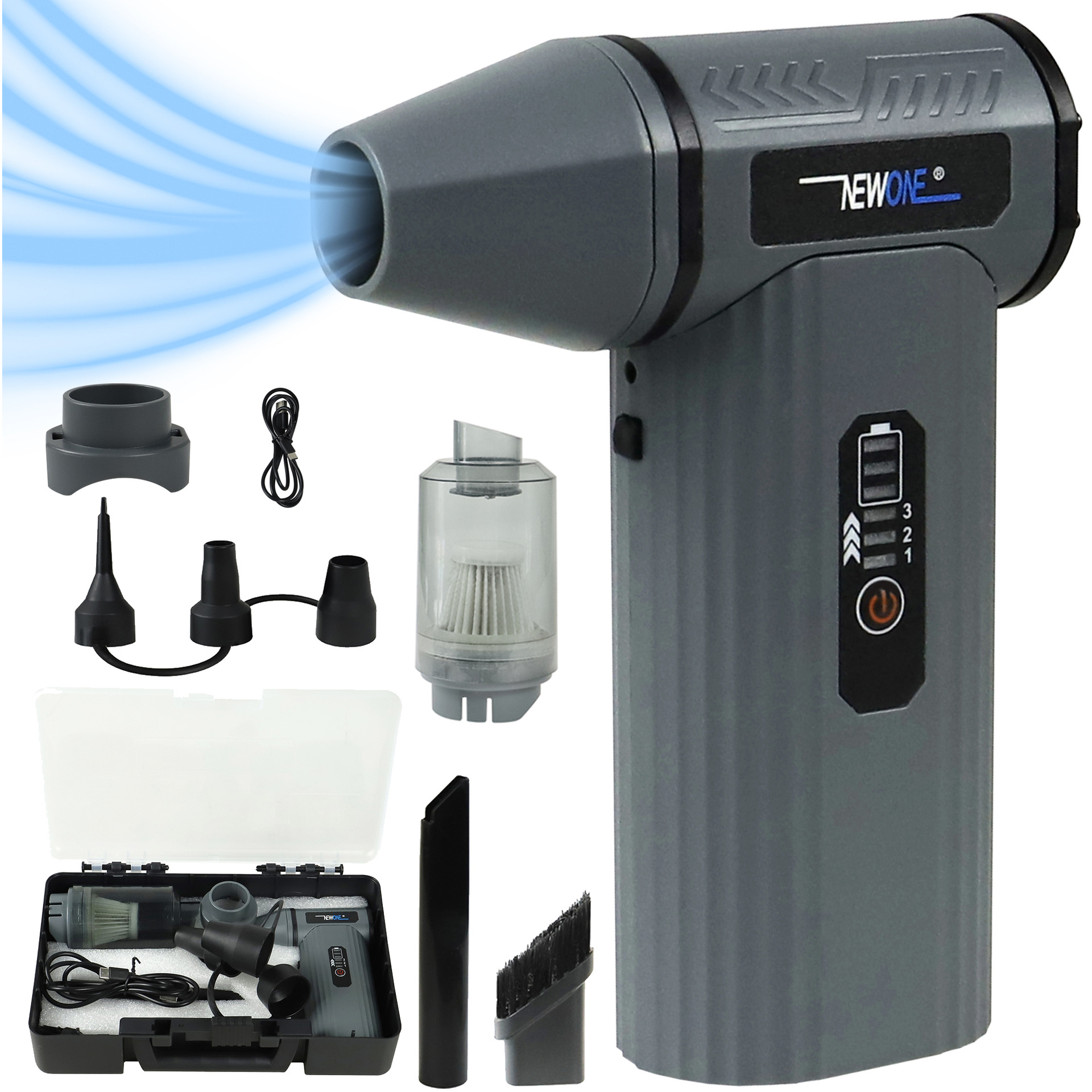 Handheld turbo violence fan high speed USB interface portable hair dryer car/office essential artifact