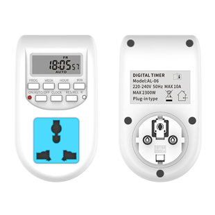 European-style timer multi-hole socket timing switch socket European-style switch conversion socket AL-06