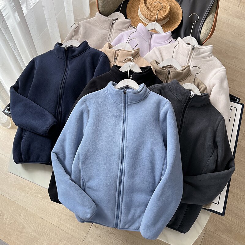 Can't Refuse 24 Fall/Winter Island Couple's Outer Wear Double-Layer Composite Lamb Fleece Fleece Fleece Standing Collar Jacket Coat Can't Refuse 24 Fall/Winter Island Couple's Outer Wear Double-Layer Composite Lamb Fleece Fleece Fleece Standing Collar Jacket Coat
