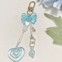 【蓝色椰冻锁】串珠手机链挂件咕本链卡册卡扣挂绳手账本ccd相机