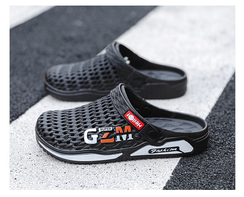 Men's Thick Soled Breathable Sports Clogs With Comfortable Cushion_voghion.com