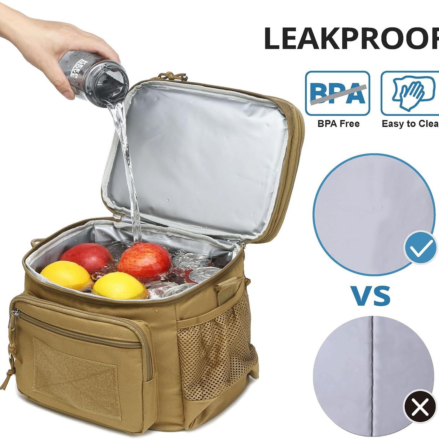 Hot sale bolsa de camuflaje al aire libre anti-desgarro poliéster aislamiento bolsa impermeable para picnic almacenamiento militar fan bolsa táctica al por mayor