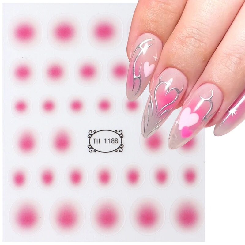 Cross-border new blooming nail stickers 3d blush color frosted bottom adhesive nail stickers wholesale nail Cross-border new blooming nail stickers 3d blush color frosted bottom adhesive nail stickers wholesale nail