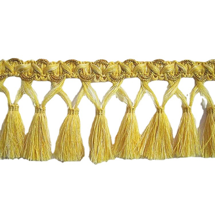 批发家纺软饰9CM俄罗斯条纹窗帘流苏纺织皮革辅料花边配件