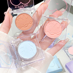xixi tea tea peach heart single-color blusher low-saturation fine-powder natural color payoff no fly powder natural brightening student