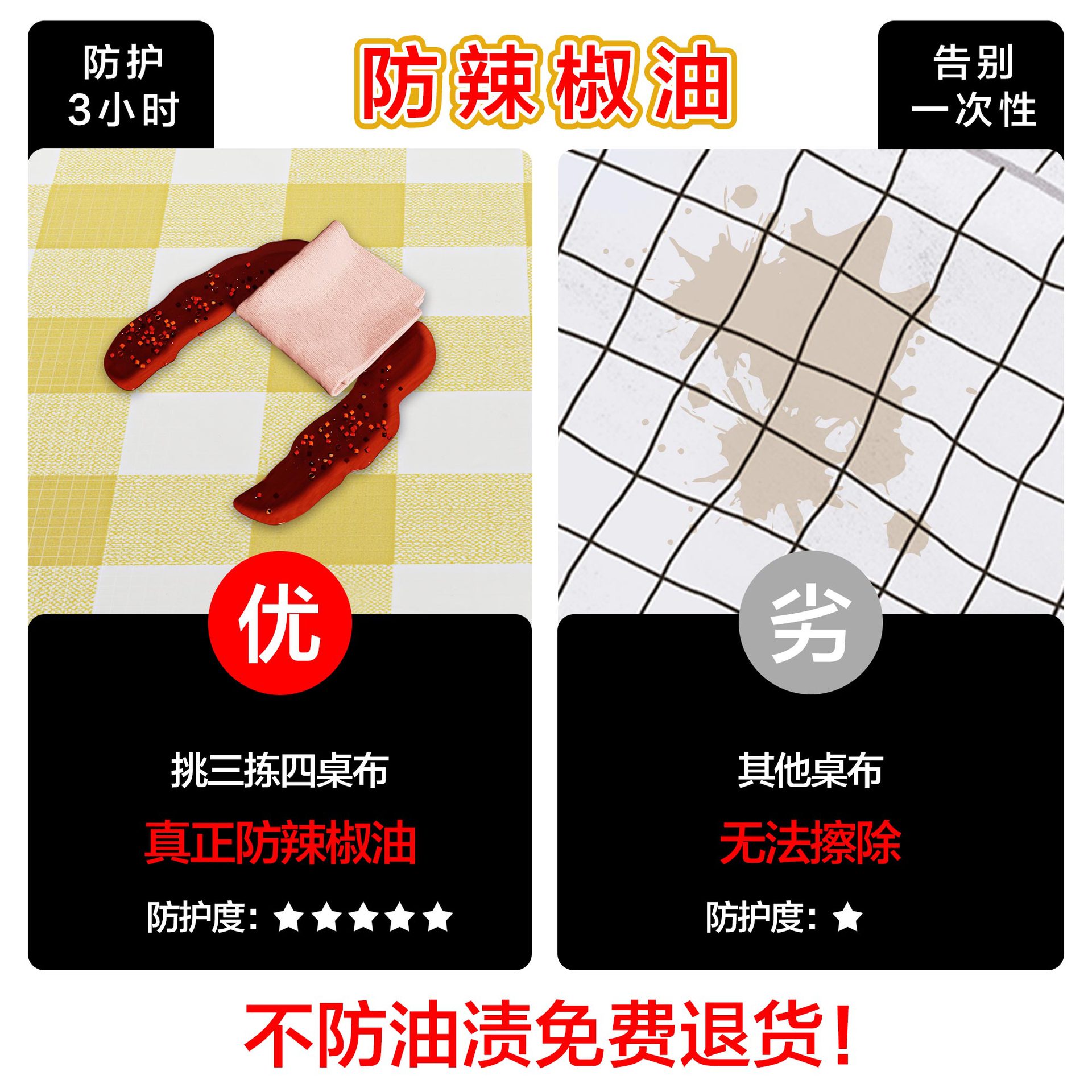 impermeable a prueba de agua a prueba de aceite toal de mesa de PVC lavado in red red red rectangular cortar toal de mesa mesa almohadilla de mesa