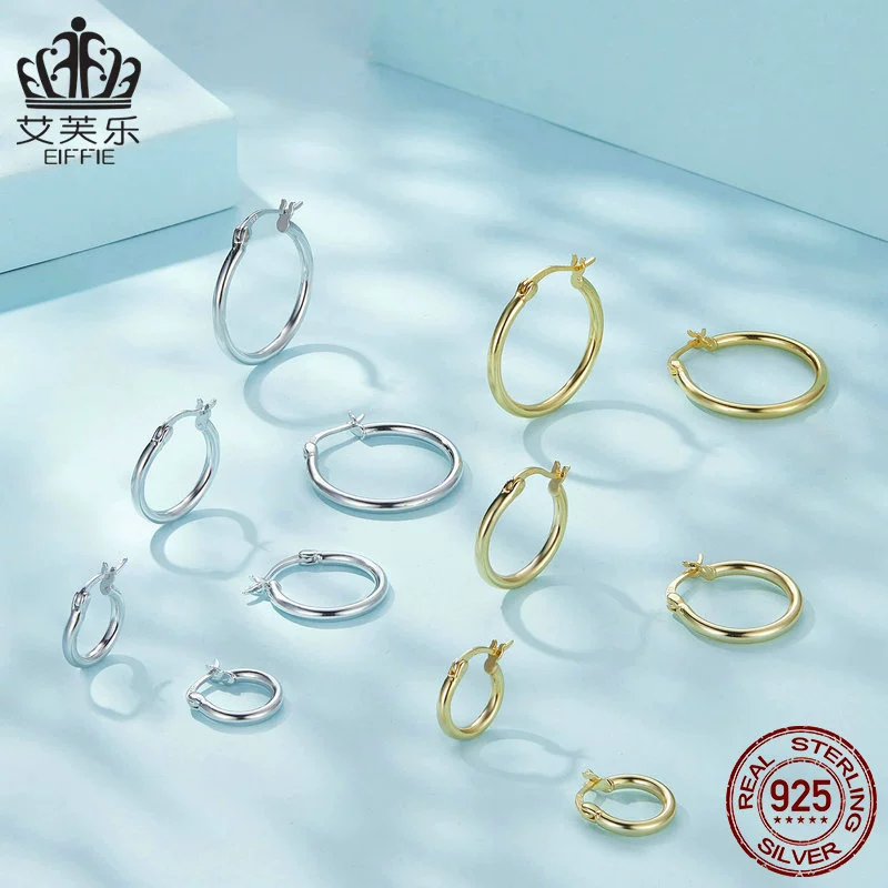 Подарочные серьги Eva Life Genuine earrings, платиновый аксессуар, 925 образец серебра, простой и элегантный дизайн