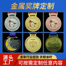 定制金属奖牌比赛勋章运动会挂牌赛事奖章金银铜合金商务礼品黄铜