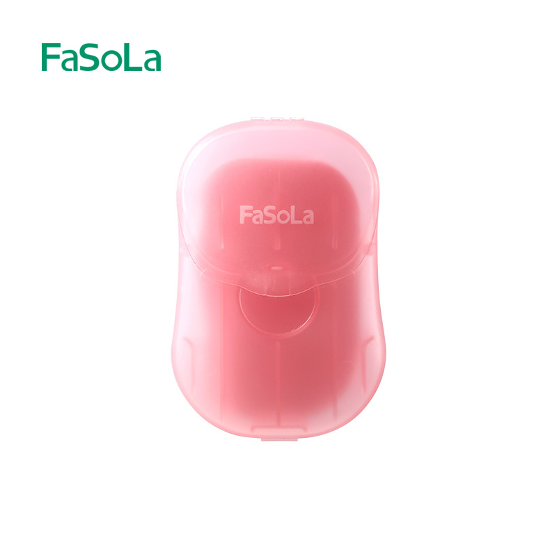 FaSoLa viaje papel de jabón portátil mini jabón papel de jabón desechable portátil de lavado de manos