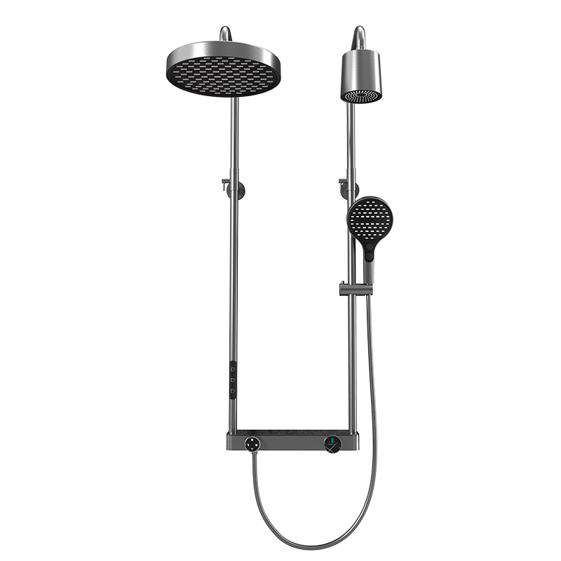 Juego de ducha oficial y genuino para uso doméstico, hecho de cobre, con función de aumento de presión, protección contra quemaduras, y opciones de agua fría y caliente.