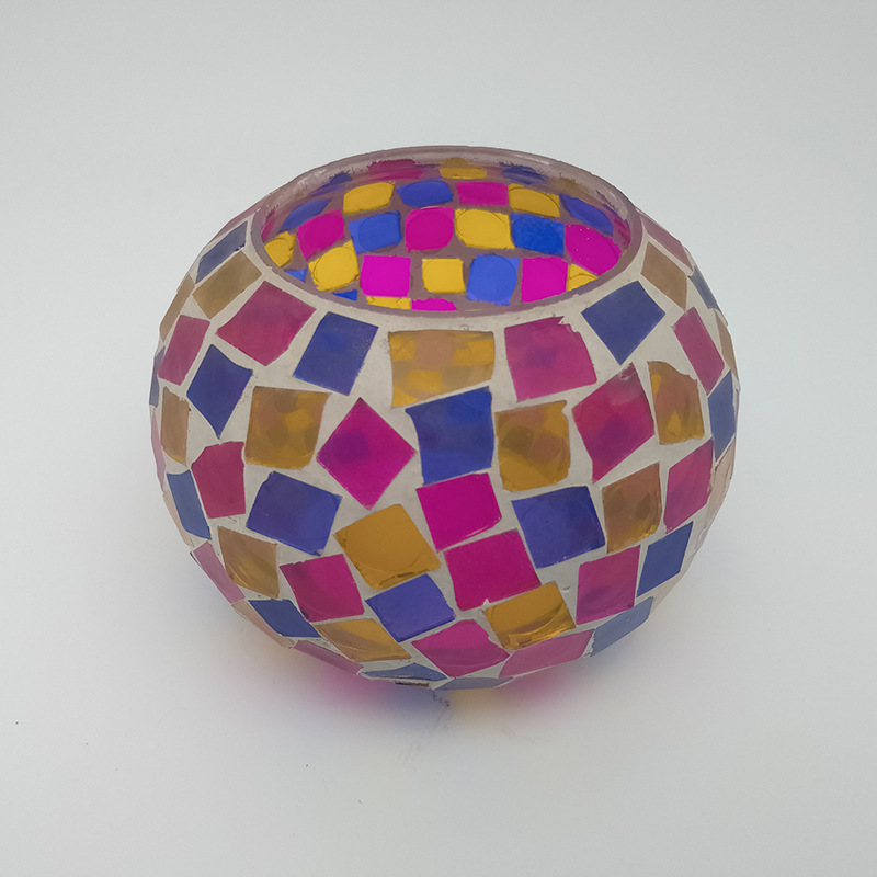 クロスボーダーソーラー太陽光缶パープルローズイエローキャンプランプモザイク風景ランプ屋外ガーデンランプシンプルなパーソナライズされたランプ