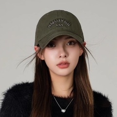 韓国のデザイン師聯の有名な野球の帽子の深い頂のアヒルの舌の帽子の高級感の柔らかい頂は顔の小さい百合の日よけの帽子を現します。