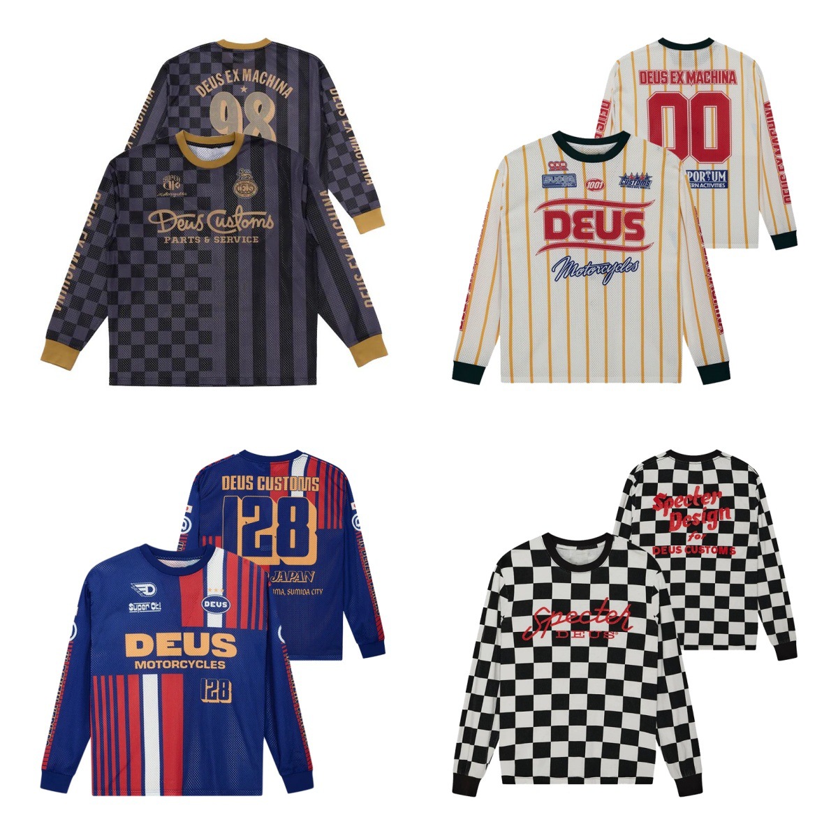 25 New Deus Long-Sleeved Motorcycle Off-Road Clothing Quick-Drying Breathable Mesh Top Racing Clothing Cycling T-Shirt Universal