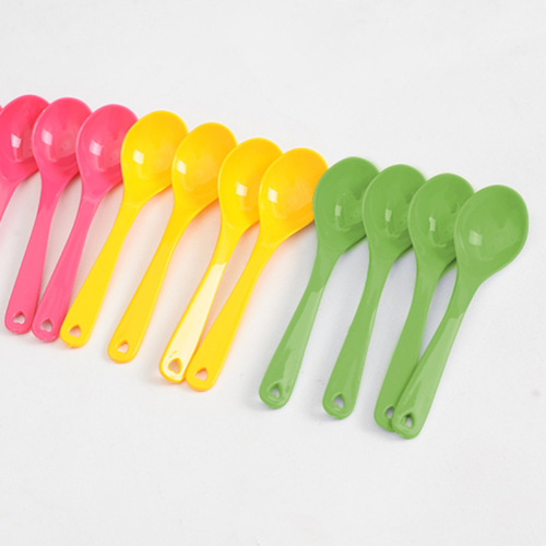 12-pack household small spoons, colorful and simple children's baby rice soup medicine spoons kitchen seasoning spoons coffee stirring spoons