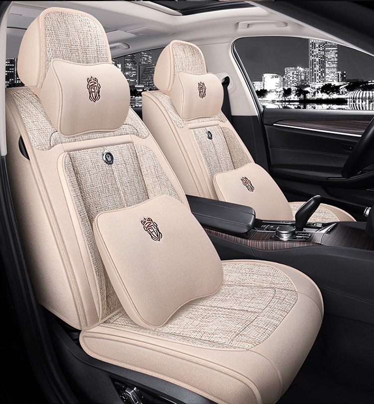 2026 Purple Wind Chime New All-Around Full Hemp Four-Season Universal Car Seat Cushion Warm and Comfortable Seat Cover F-29