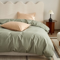 100 Pieces of Xinjiang Long-staple Cotton All-cotton Flannel Single Pillowcase and Bedspread - Autumn/Winter Solid Color Simple Pure Cotton Pillowcase