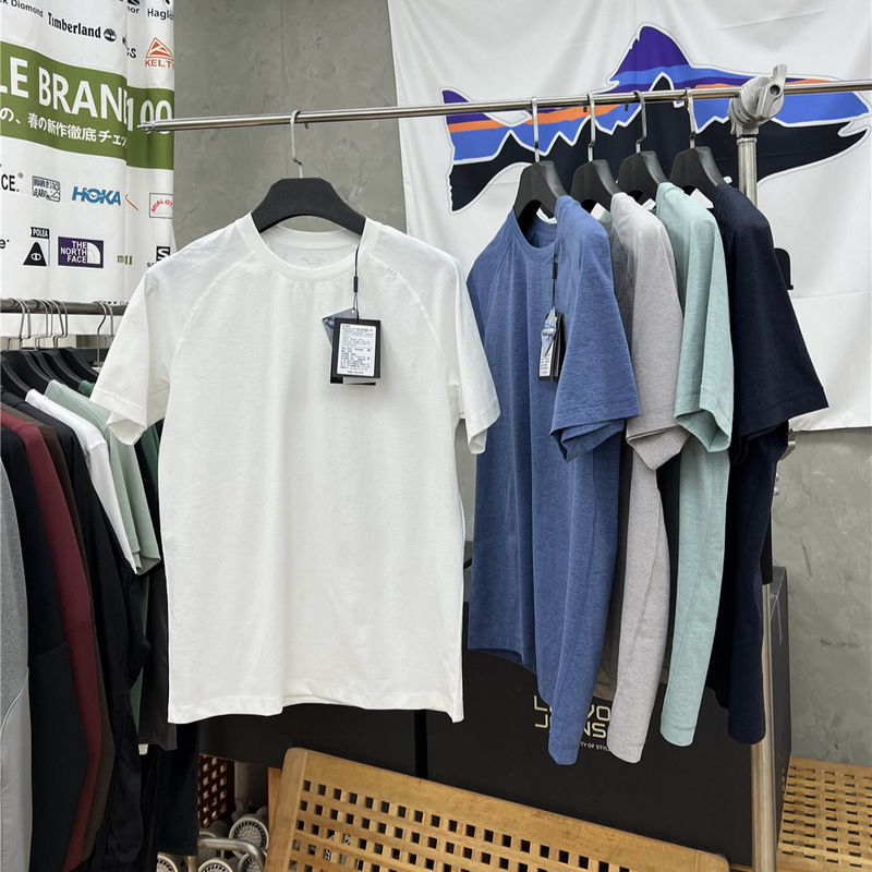 Replacement for All Roads! Summer Outdoor Leisure Sweat-Wicking Breathable Quick-Drying Round Neck Raglan Sleeve Fitness Men's Short-Sleeved T-Shirt